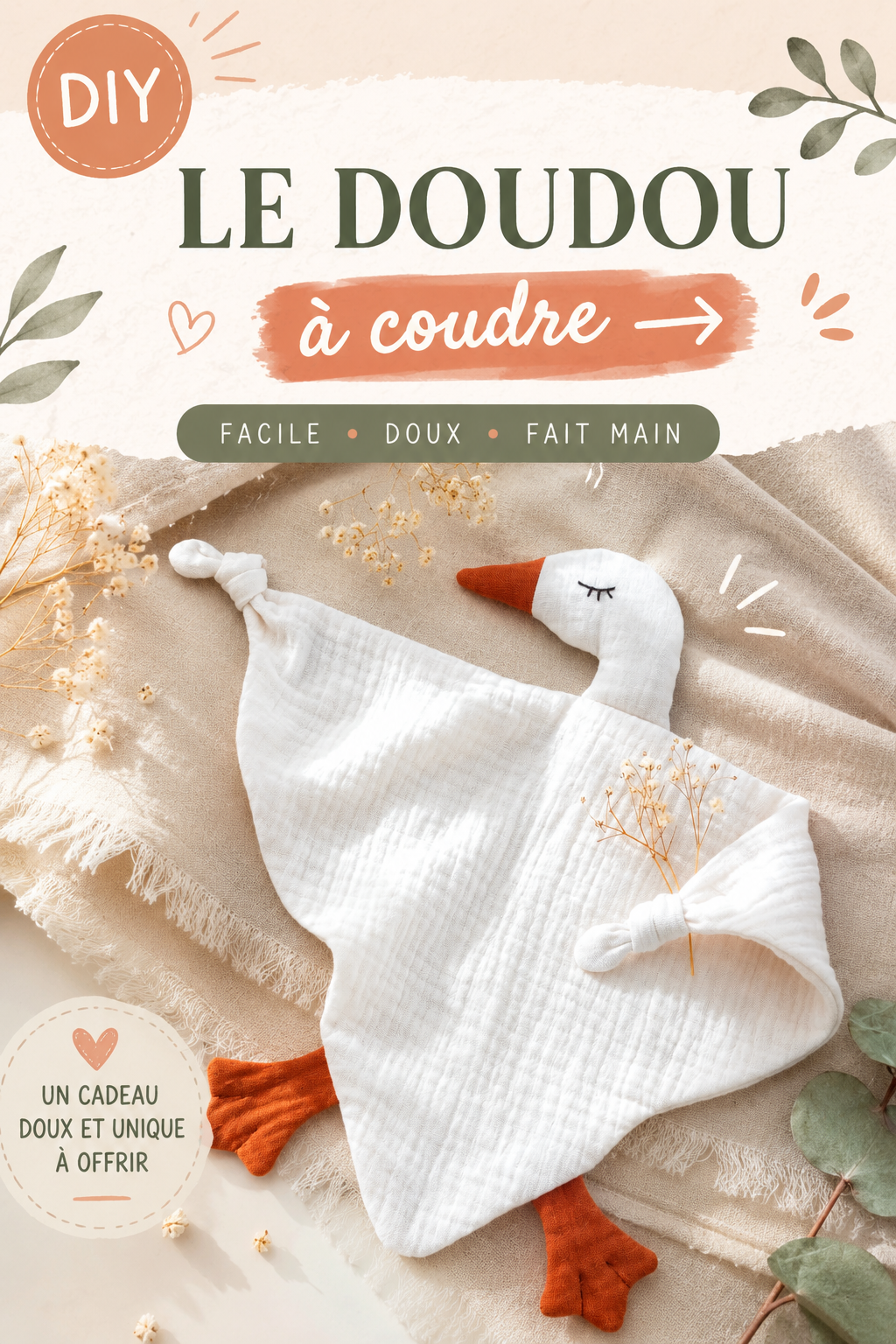 Bannière du doudou oie à coudre
