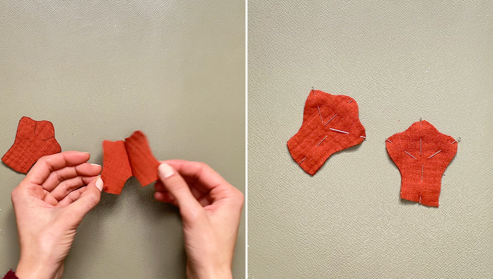 épingler les pattes du doudou