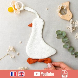 Patron pdf attache tétine à coudre